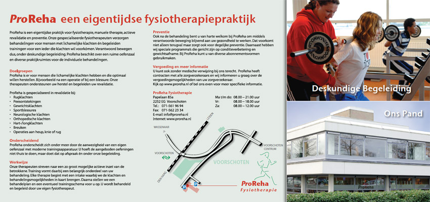 binnenkant brochure van ProReha