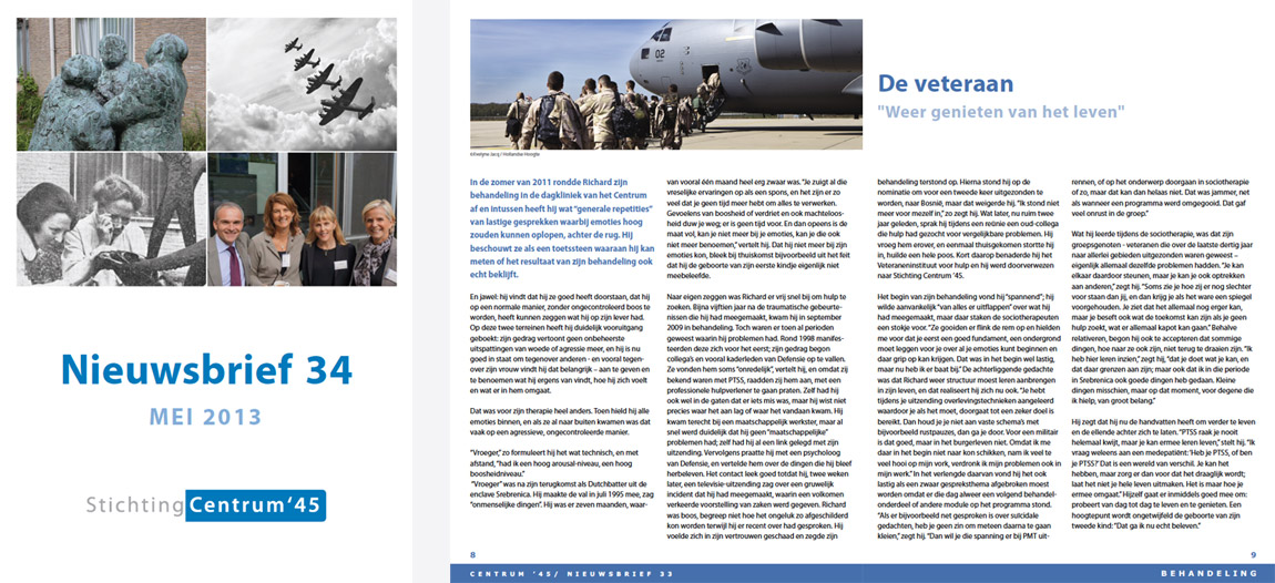 nieuwsbrief van Stichting Centrum '45