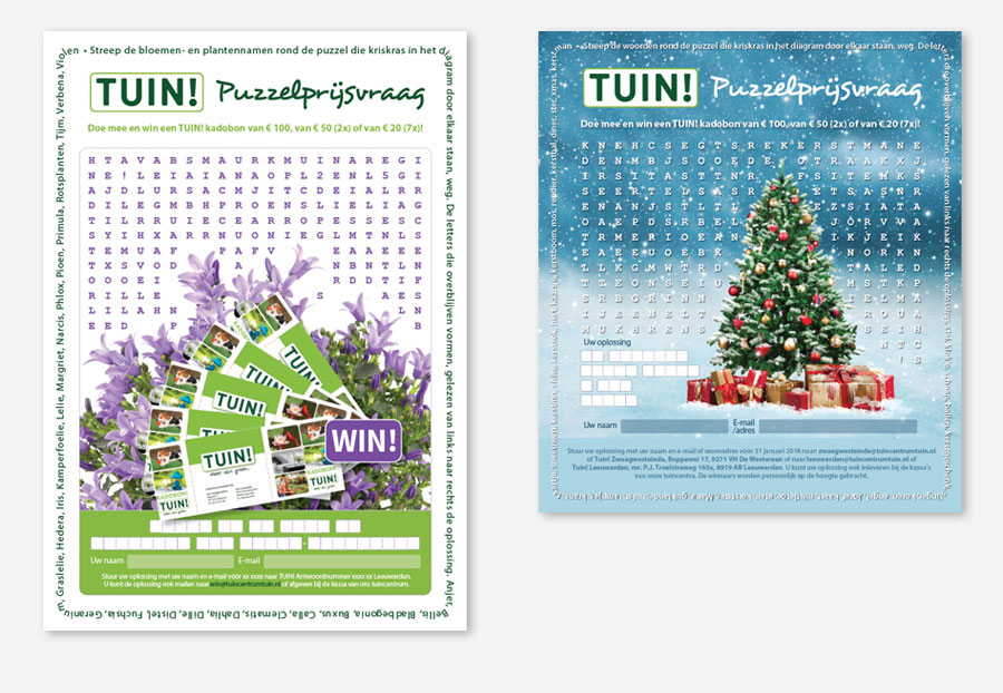 puzzelprijsvraag voor TUIN!